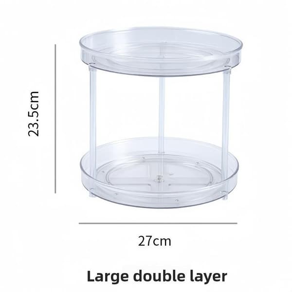 Multifunctional Rotating Shelf, 360 Degree Rotating Spice Storage Tray for Kitchen, Cosmetics Organizer