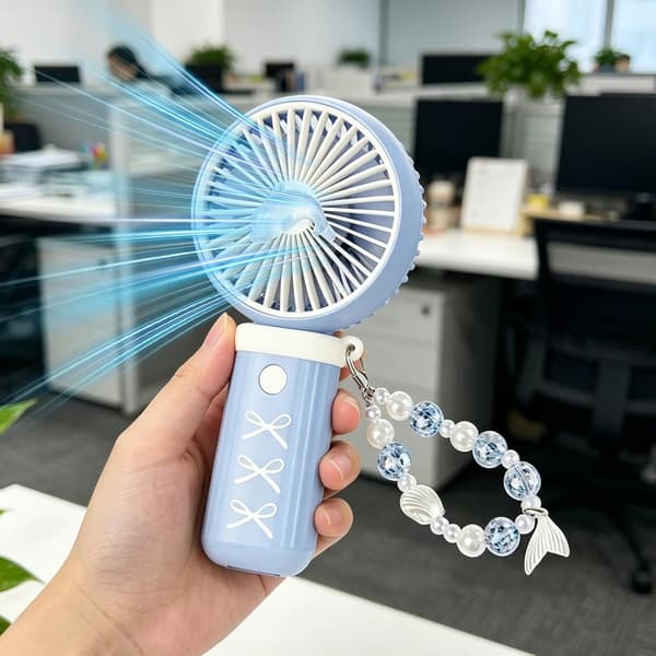 Mini bærbar håndholdt ventilator - Tre blæserhastigheder, kølende gadget i lommestørrelse