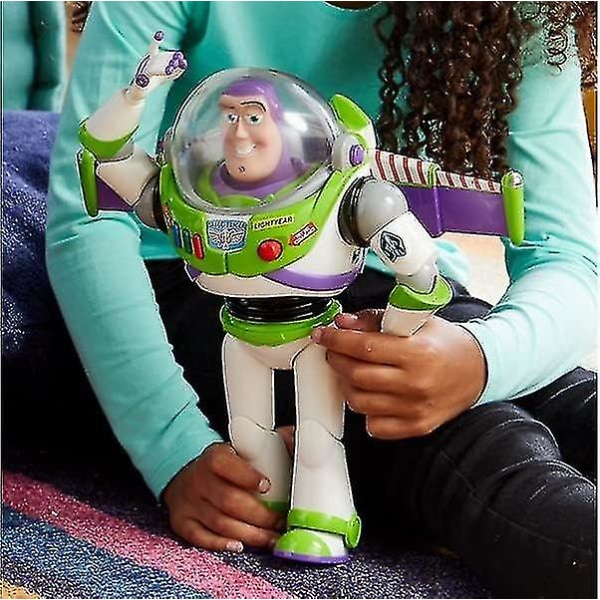 Store Buzz Lightyear Interactive Talking Action Figur från Toy Story, 11 tum, innehåller 10+ engelska fraser, interagerar med andra figurer och Toys_Ja