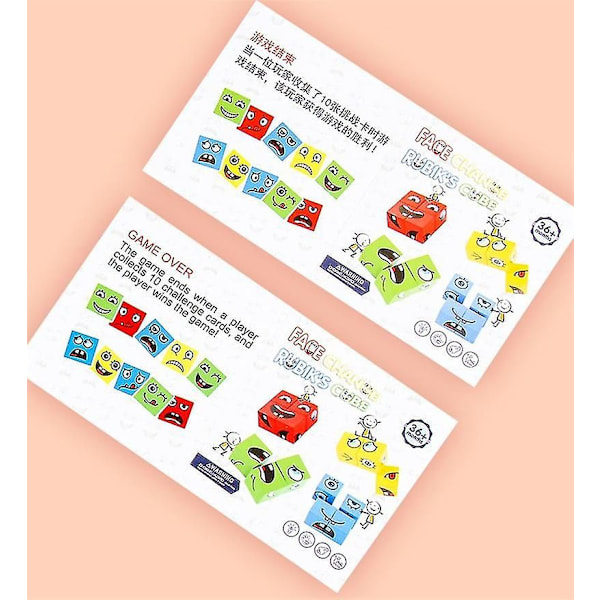 Kuutio Lautapeli Kasvatuslelu Alue Puinen Kuutio Tilavuus Palikka Puzzle Interaktiivinen Lautapeli Haaste Oppiminen Emoji Syntymäpäivälahja Lahja