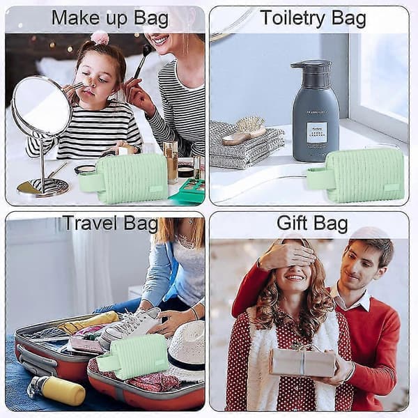 Small Makeup Bag, Elegant and Spacious PU Cosmetic Bag, Waterproof Makeup Organizer