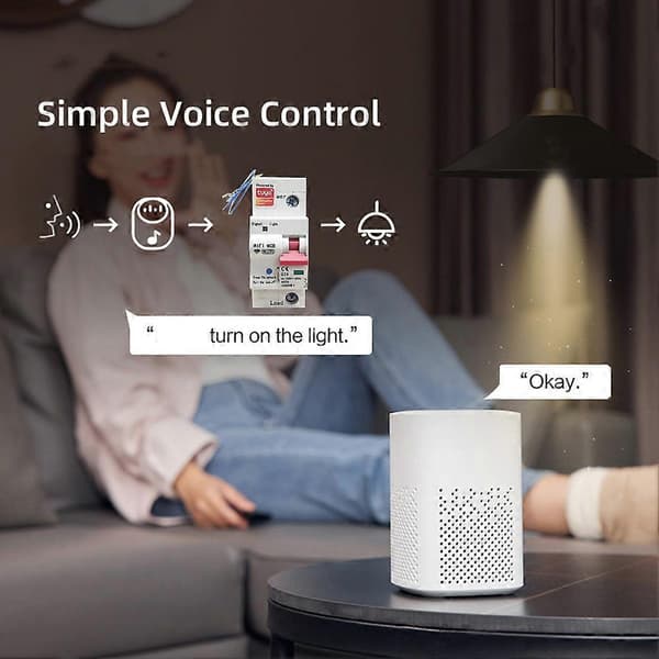 TUYA Smart WIFI Energimåler 1P Strømbryter med Kwh-måling, Overvåking Timerrelé og Lekkasjebeskyttelse 63A 63A