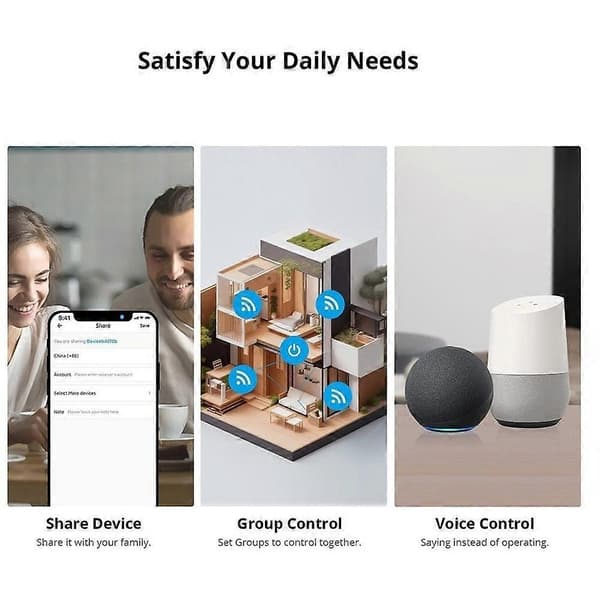 WiFi-strömbrytare BASIC R4 Smart Hem Relä Ljusströmbrytare Röststyrning Tidsinställning Fjärrkontroll Hem för Assistent Ewelink AppAlexa