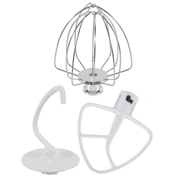 Til Kitchen Aide Tilbehør 4,5-5 Qt Tilt-Head Standmixere til Kitchenaid Dejplade til K45B/K5THCB/K5THBS White & silver
