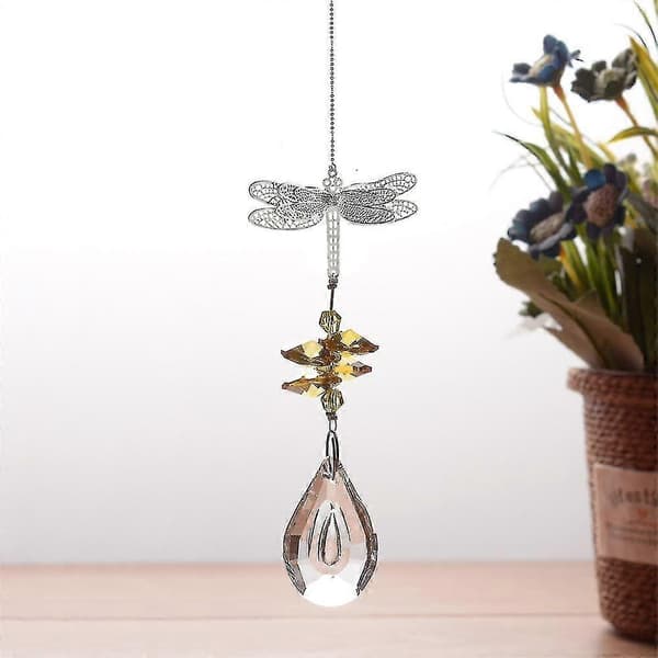 Dragonfly For Windows Prisms Suncatcher Hage Bryllup Juledekorasjon Regnbue-skaper Speil, sett med 6