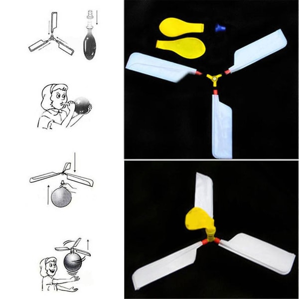 10 st Ballonghelikopter Barnlekar Strumpfyllnad Festgåva Flygande Leksaker Present till Pojkar Flickor