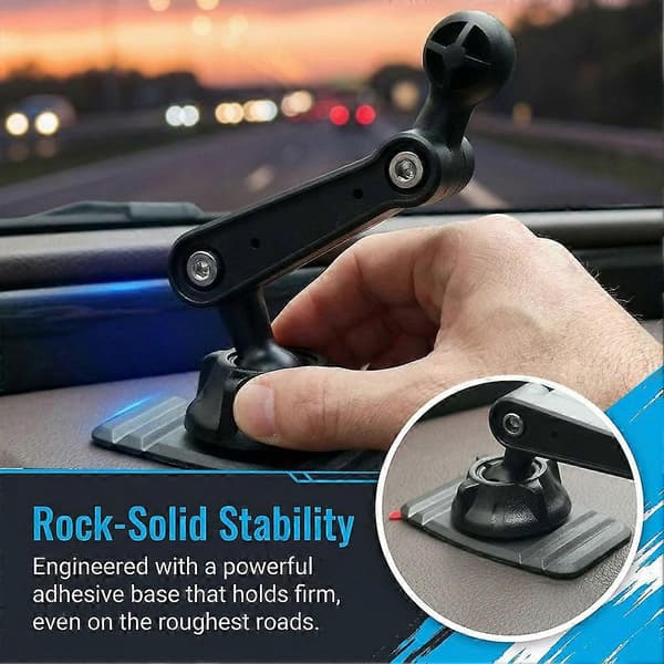 Biltelefonholder Selvklebende Dashbordbase 360 Graders Rotasjon Flerleddet Arm