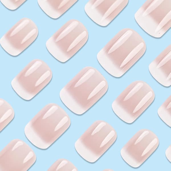 24-delt fransk manicure sæt, til korte og firkantede negle