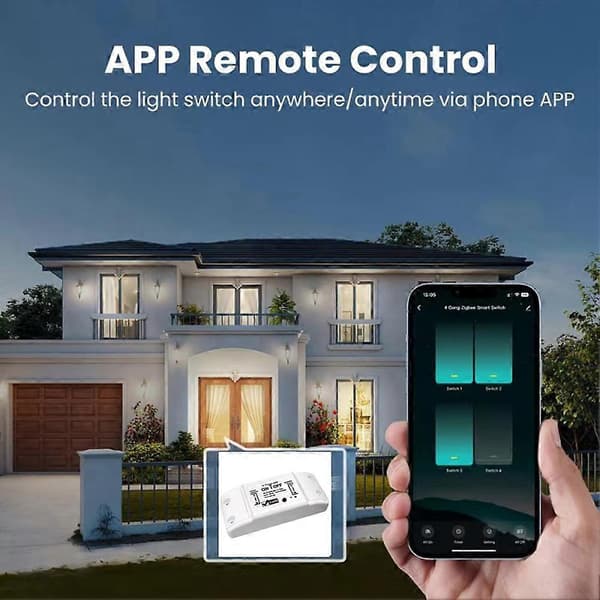 Tuya Smart WiFi-brytare Mini Smart Breaker Smart Life Trådlös fjärrkontroll White