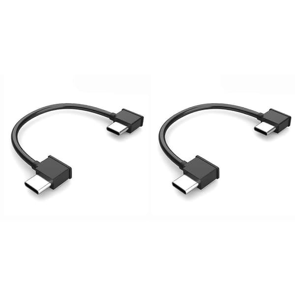 2X USB-C till Type-C datakabel 15cm rätvinklig kontaktkabel för DJI Mavic Air 2 Mini 2