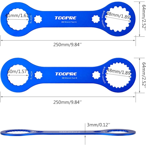 Cykel BB Nøgleværktøj BB Bundbeslag Reparationsværktøj til Shimano BBr60 Mt800 Mt9100 XDR Da TL-FC25 TL-FC24 Cykel BB Nøgleværktøj