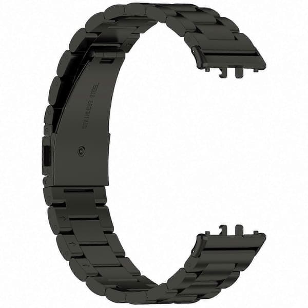 Galaxy Fit 3 Urrem i Rustfrit Stål Metal Erstatningsrem Black