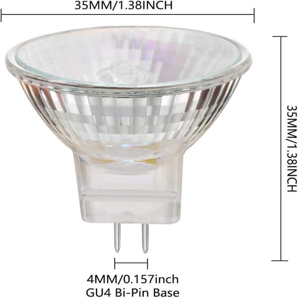 MR11 Halogenlampor, 20W 12V MR11 GU4 Halogen Spotlampor, Varmvit, 6-pack