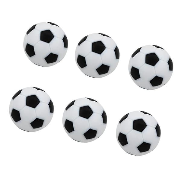 6 stk. 32 mm Bordfodbold Fodbold Foosball Bolde Udskiftning Sort