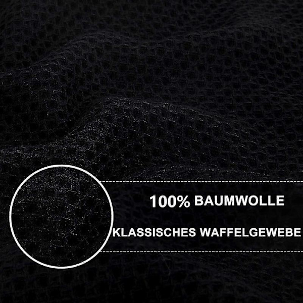 Sæt med 6 bløde og absorberende køkkenhåndklæder, holdbare rengøringsklude til hverdagsbrug Black 34*73cm