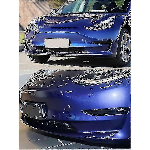 Udskiftning af frontdæksel til Tesla Model 3, sort trækkrog kofanger