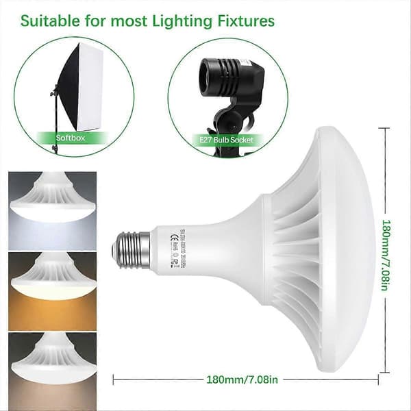 150W LED-valopolttimo valokuvauslamppu 2700K-6000K