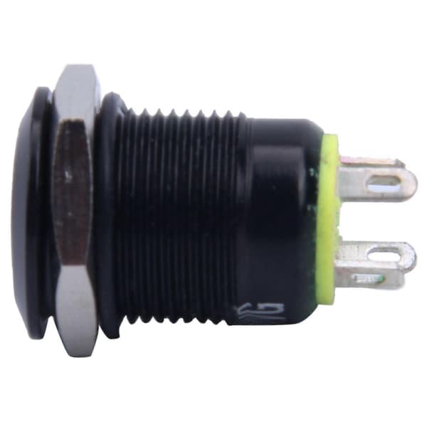 3X 12V 2A 9.5mm LED Metalhætte Strøm Momentan Trykknap Afbryder Bil DIY Modificeret, Gul Yellow