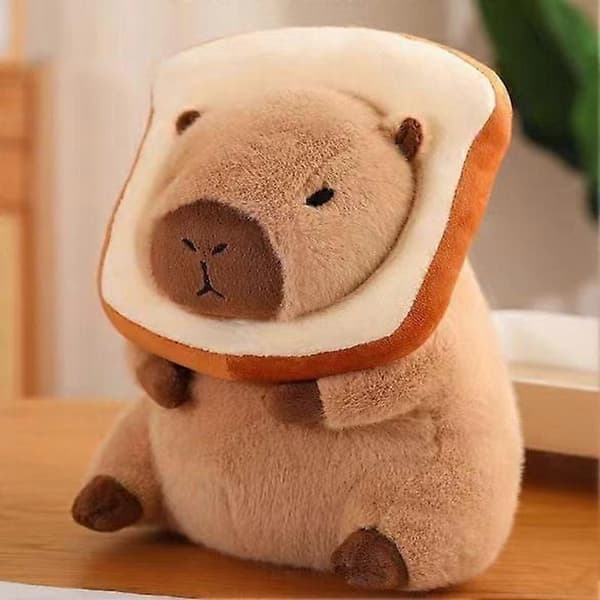 Sød Capybara Plys med Brød, 30 cm Tøjdyr til Piger & Samlere
