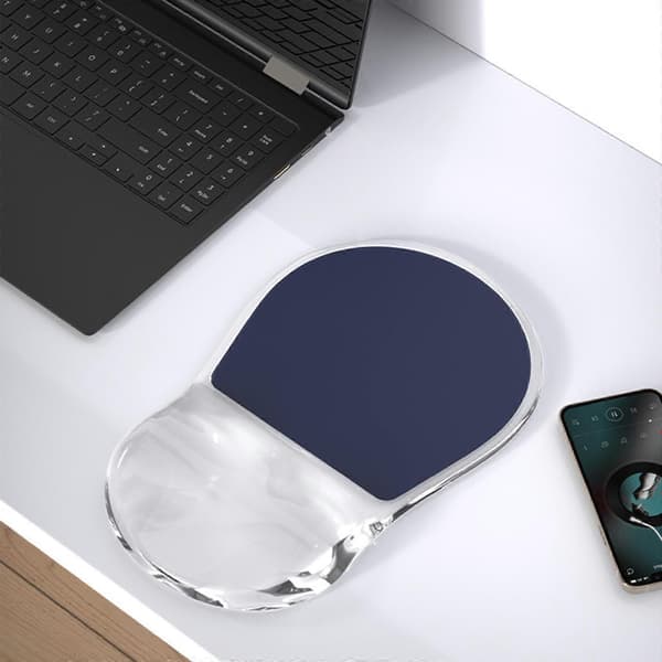Ergonomisk silikonmusematte Gamer Stor datamaskinbordmatte Gaming håndleddspute for datamaskin og laptop-tilbehør Light cyan