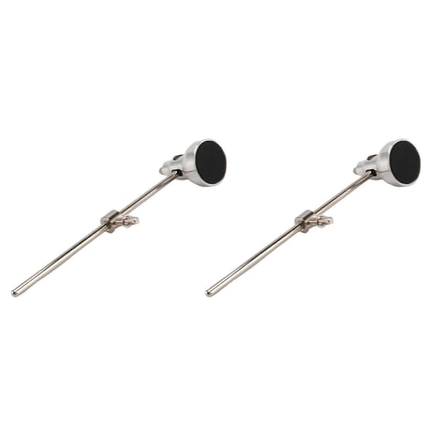 2X Silikonhode Trommepedalvisp Hammer for Basstromme Slagverkinstrument Tilbehør Silver