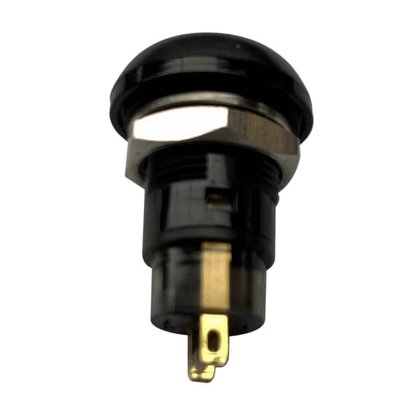 4X Tænd/Sluk Låsende Vandtæt 12mm Trykknapafbryder SPST 2A IP67, Sort Black