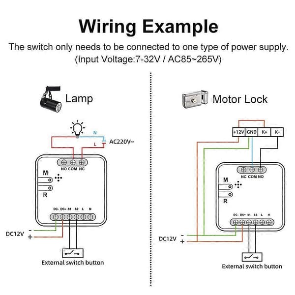 Zigbee Smart Switch Mini Momentary Selvspærrende Afbrydermodul 10A Mini DIY Afbrydermodul Styring Via Smart Life/Tuya App White
