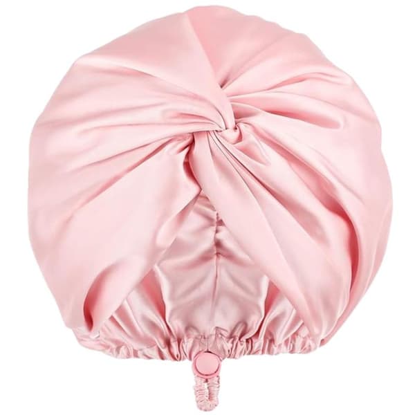 SOHO Night Cap Sleeping Cap Silk Satin Turban Bonnet - Pink