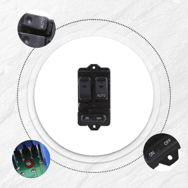 Elektrisk vinduskontrollkonsoll for Mazda 323F Bongo 1995-1996 RHD-versjon noir