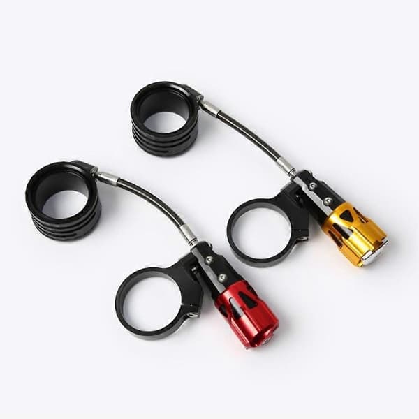 Universal bagstøddæmper forudindstillelig ring modificeret aluminiumslegering cylinder tilbehør rød Red    black