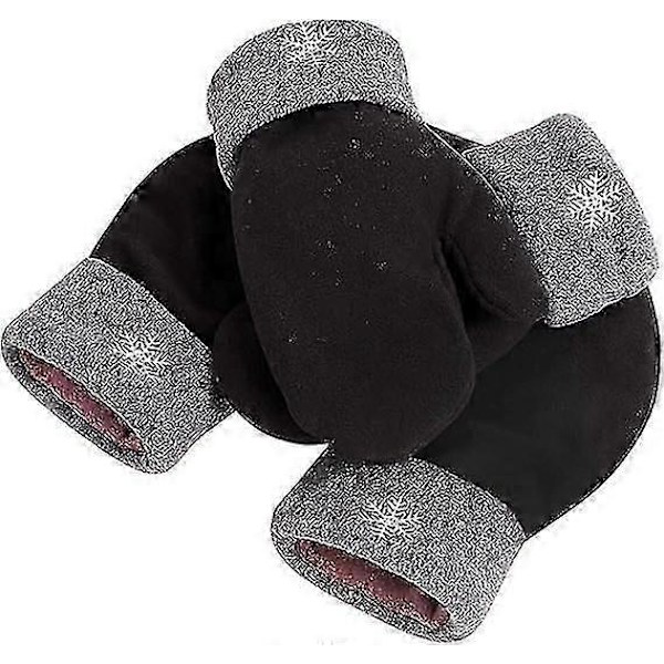 Hand i Hand Vantar Parhandskar för Vintervärme och Presenter Black