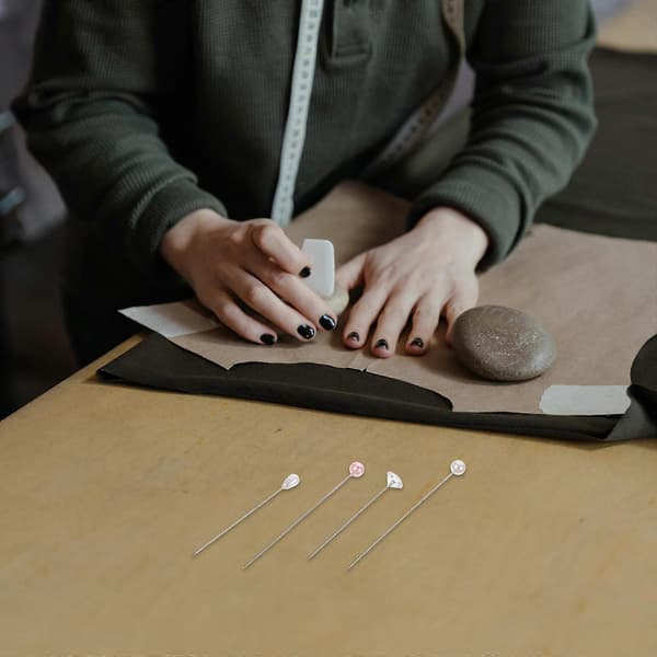 Raka knappnålar päronformade pärlnålar för sömnad, 200 st för bröllopsdekoration