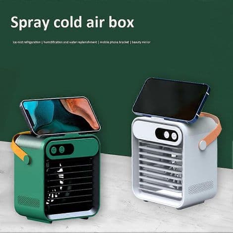 Mini bærbar USB genopladelig bordventilator, bærbar aircondition
