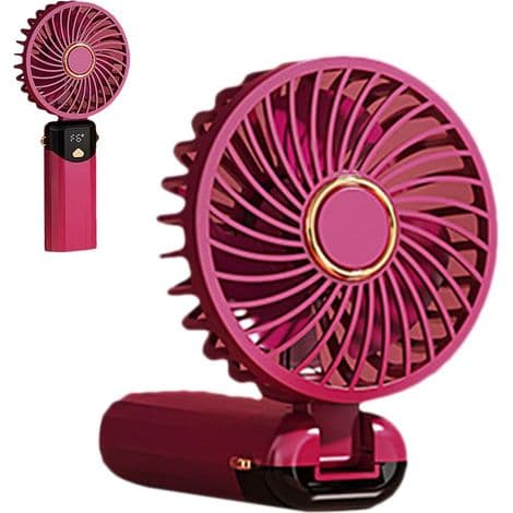 Bærbar foldbar ventilator - Lille, foldbar, USB genopladelig personlig skrivebordsventilator med base, ventilator