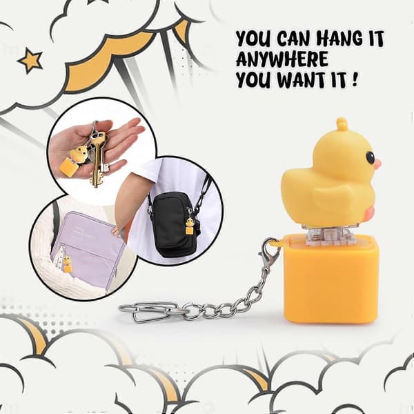 Fidget Clicker -avaimenperä, Fidget Clicker -avaimenperä valolla, näppäimistöfidget-lelu Duck