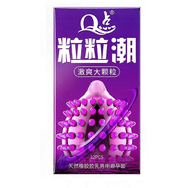 Lili Chao Kondom med store knopper purple/12pcs