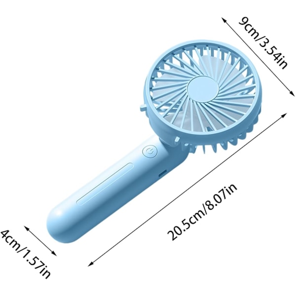 Kätevä kädessä pidettävä tuuletin, taitettava henkilökohtainen tuuletin USB-ladattava | Jäähdyttävä henkilökohtainen kädessä pidettävä tuuletin Säädettävä 3 vaihdetta Hiljainen ominaisuus Jäähdytystuuletin