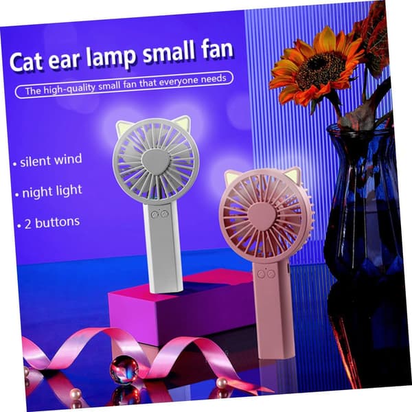 Vaaleanpunainen Mini Kannettava USB-tuuletin