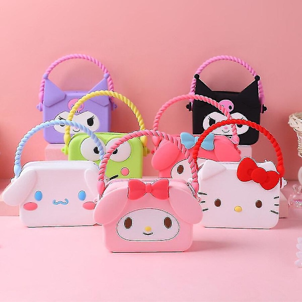 Kuromi Sanrio Piger Silikone Håndtaske Prinsesse Taske Purple