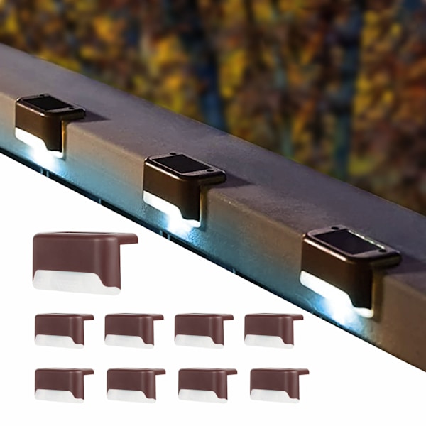 Ammattimainen aurinkokenno ulkovalaistus langaton (8kpl) Brown s Brown shell white light