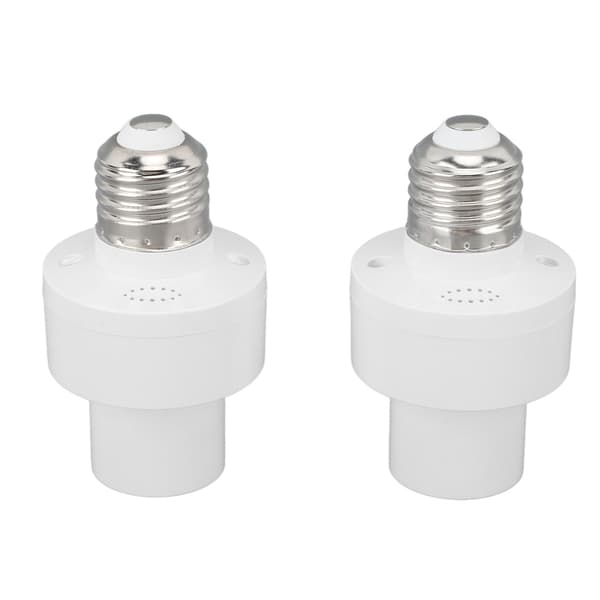 Smart ljussockel, trådlös röststyrning, E27 skruvbas, 100V-250V, vit, set om 2