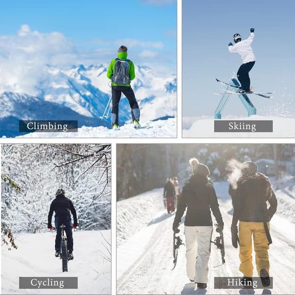 Vinter Touchscreen Handskar Herr Anti-Slip Termiska Handskar Stickade Handskar för Män med Silikonpartiklar Förtjockad Elastisk Vindtät Manschett Varm