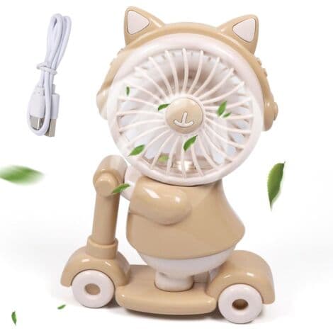 Lille bærbar ventilator, mini lommeventilator, USB genopladelig, med blyantspidserfunktion