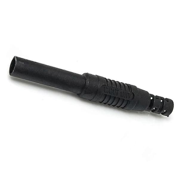 Messingisoleret indkapslet sikkerhedsbananhunstik loddestik forbindelse instrumenttest DIY elektrisk forbindelse B Black