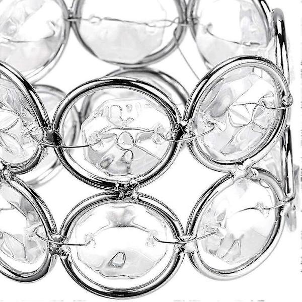 Silverfärgade Servettringar med Pärlor, Set om 6, Bordsdekoration