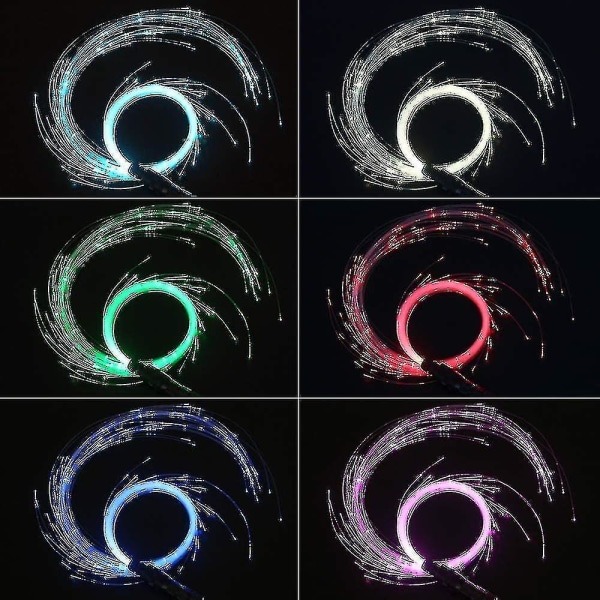 Led fiberoptisk pisk danserom pisk super lyst lys 40 fargeeffekt 360 dreibar piksel Rave pisk
