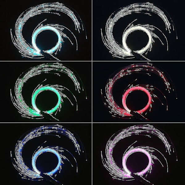 Led-kuituoptinen piiska Dance Space Whip Super Bright Light 40 Color Effect 360 Kääntyvä Pixel Rave Whip