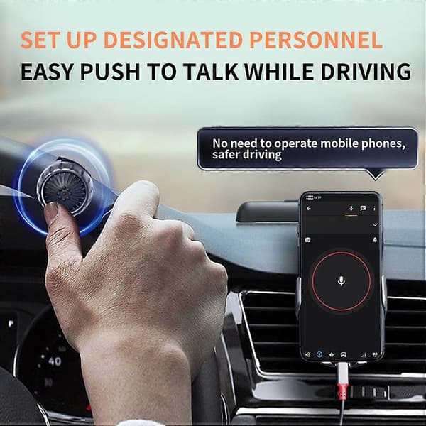 Trådløs PTT-knapp Bluetooth IP67 vanntett trådløs PTT-knappbryter for Zello for IOS for Android Noir