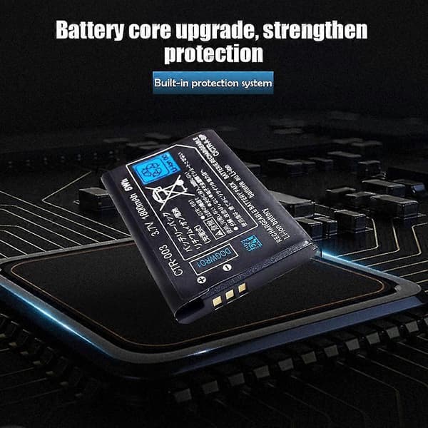 3,7V 2000mAh oppladbart litium-ion-batteri med verktøysett for 3DS