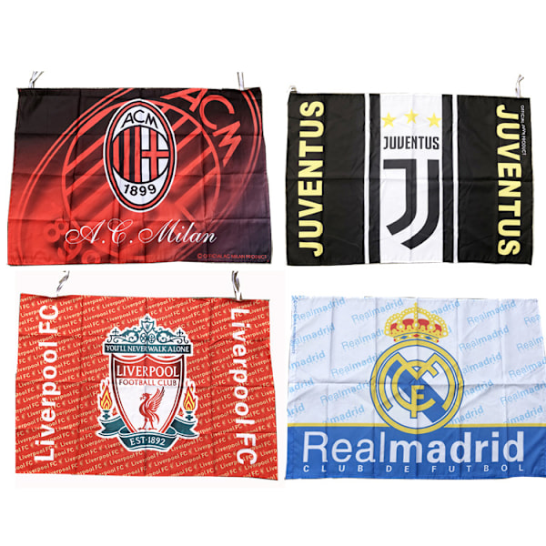 Jalkapallofanien lippu Real Madrid Liverpool AC Milan fanien lippu 1m lippu lipputangon koristelippu (Man City)